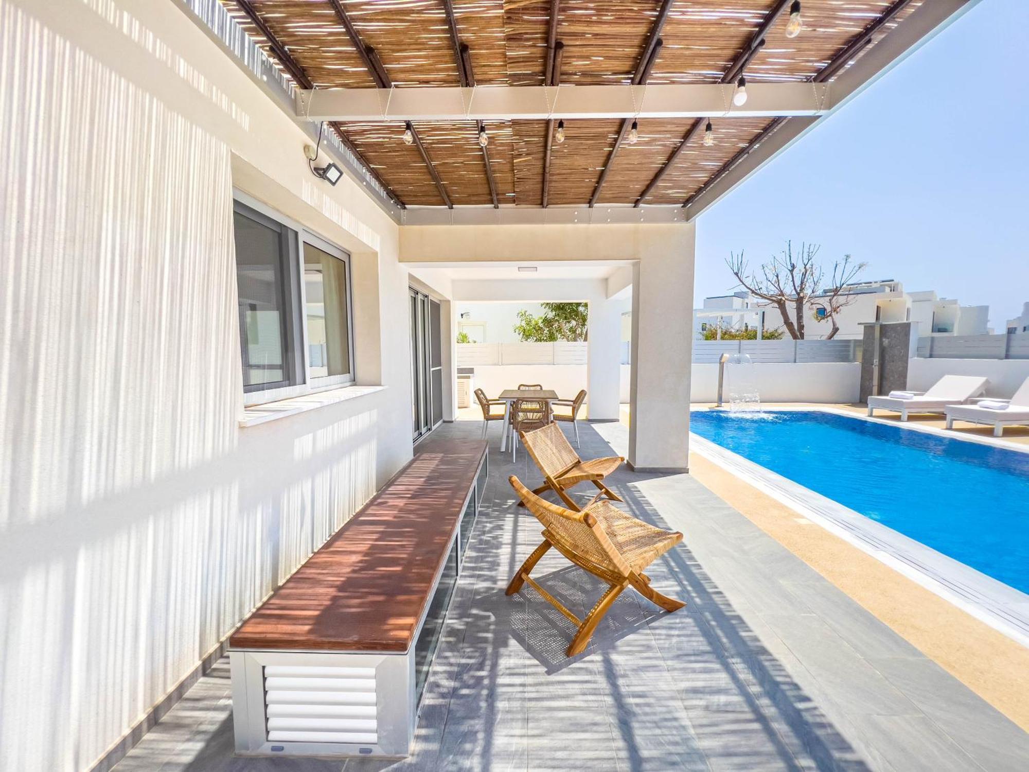 Geo Panoramic Villa +Pool +Game Room +Gym Protaras Eksteriør bilde