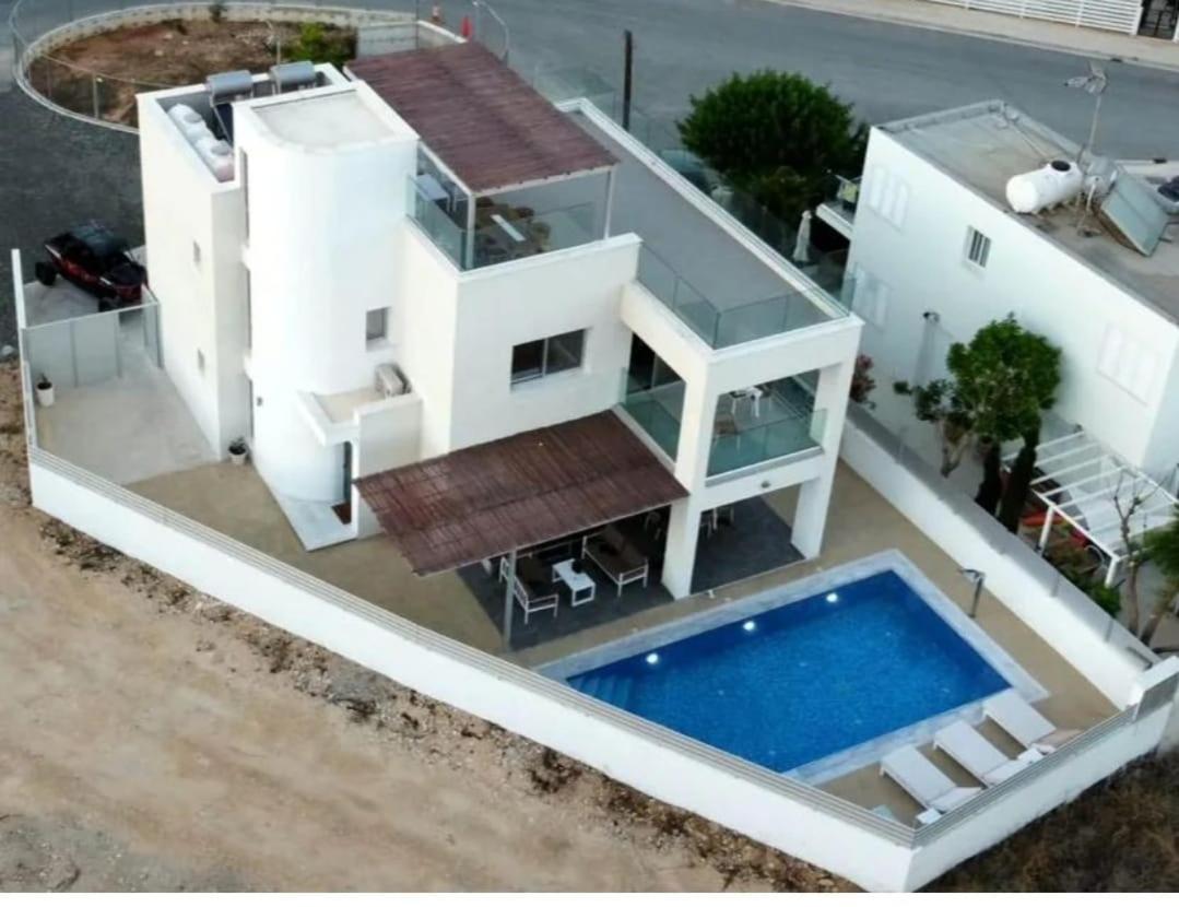 Geo Panoramic Villa +Pool +Game Room +Gym Protaras Eksteriør bilde
